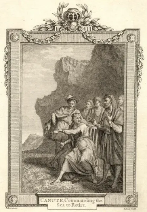 Framed Print : Canute Orders Waves Framed Print : Canute Orders Waves