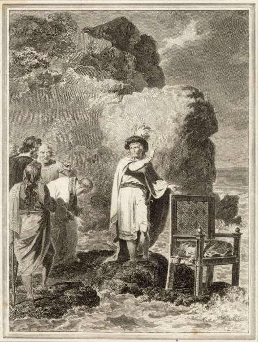 Framed Print : Canute Orders Waves Framed Print : Canute Orders Waves