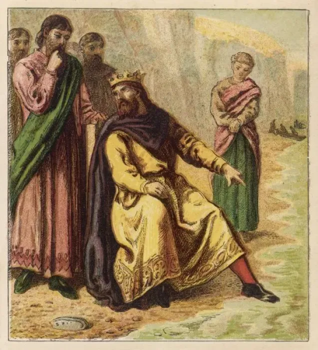 Framed Print : Canute Reproves Courtier Framed Print : Canute Reproves Courtier
