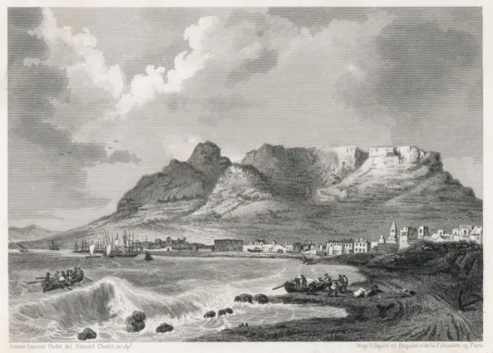 Framed Print : Cape Town / Harbour C1840 Framed Print : Cape Town / Harbour C1840