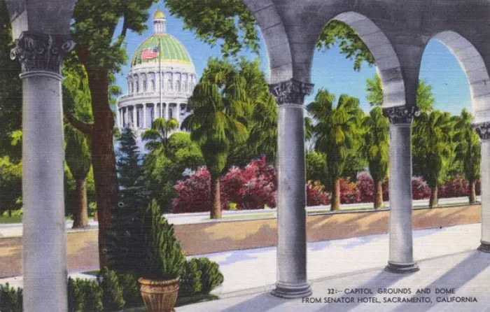 Framed Print : Capitol grounds and dome, Sacramento, California, USA Framed Print : Capitol grounds and dome, Sacramento, California, USA