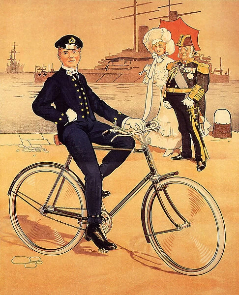 Captain on Bicycle Date: 1922