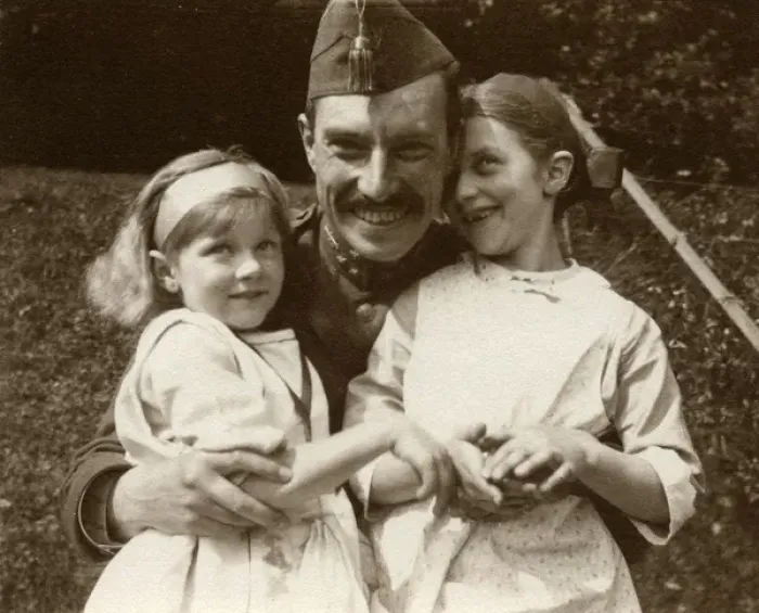 Framed Print : Captain Commandant Bogaerts, Diana & Mary Powell-Cotton Framed Print : Captain Commandant Bogaerts, Diana & Mary Powell-Cotton