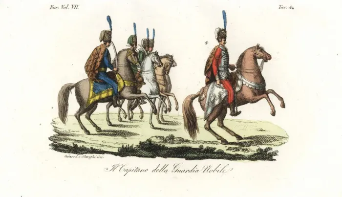 Framed Print : Captain of the Hungarian Guards, 18th century Framed Print : Captain of the Hungarian Guards, 18th century