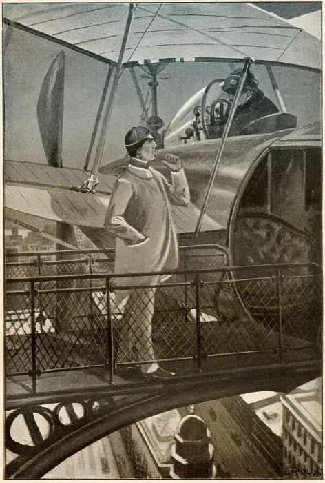 Framed Print : A captain of industry boards his private aircraft, in a thousand years time - though his pilot wears goggles and his own dress is much like today's... Date: 1889 Framed Print : A captain of industry boards his private aircraft, in a thousand years time - though his pilot wears goggles and his own dress is much like today's... Date: 1889