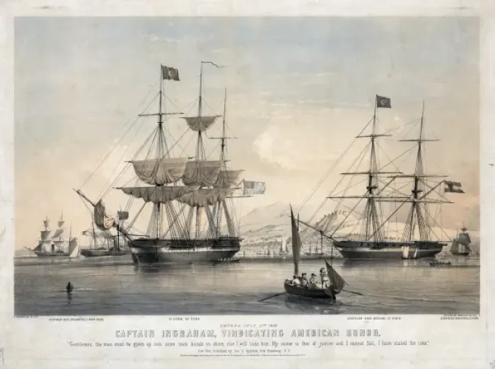 Framed Print : Captain Ingraham, vindicating American honor Framed Print : Captain Ingraham, vindicating American honor
