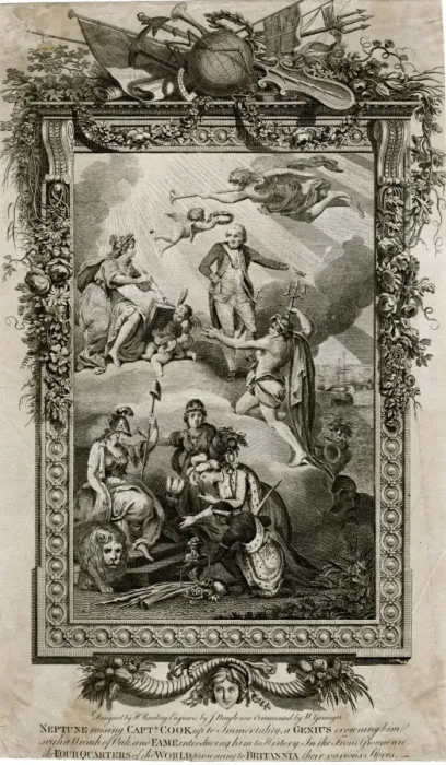 Framed Print : Captain James Cook -- an allegory Framed Print : Captain James Cook -- an allegory