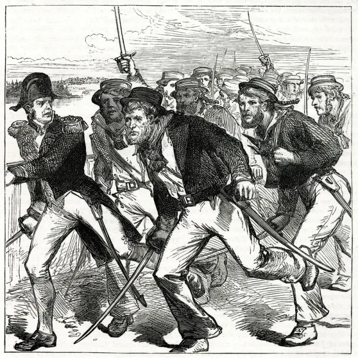 Framed Print : Captain Rowland Money leading the Blue-Jackets, Battle of New Orleans, 8 January 1815 Framed Print : Captain Rowland Money leading the Blue-Jackets, Battle of New Orleans, 8 January 1815
