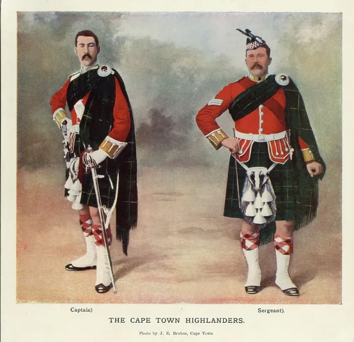 Framed Print : Captain and Sergeant of the Cape Town Highlanders Framed Print : Captain and Sergeant of the Cape Town Highlanders