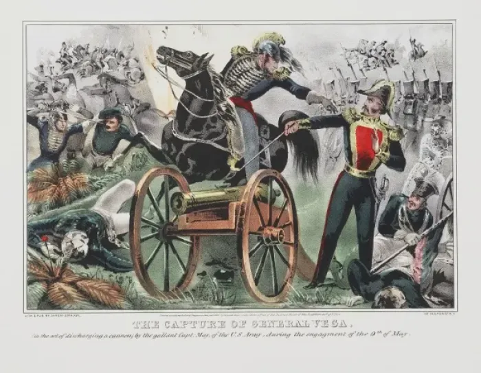 Framed Print : The capture of General Vega (In the act of discharging a can Framed Print : The capture of General Vega (In the act of discharging a can