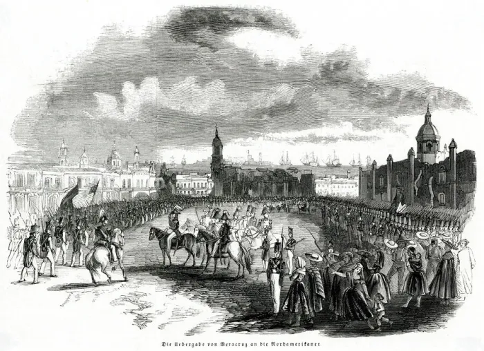 Framed Print : The Capture of Veracruz by American Forces Framed Print : The Capture of Veracruz by American Forces