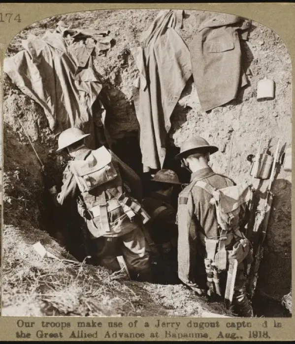 Framed Print : Captured German Dugout Framed Print : Captured German Dugout