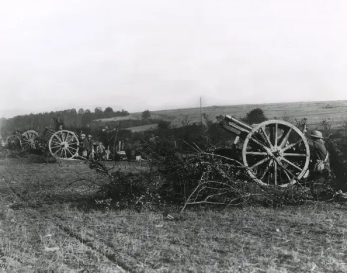 Framed Print : Captured German guns in American hands, WW1