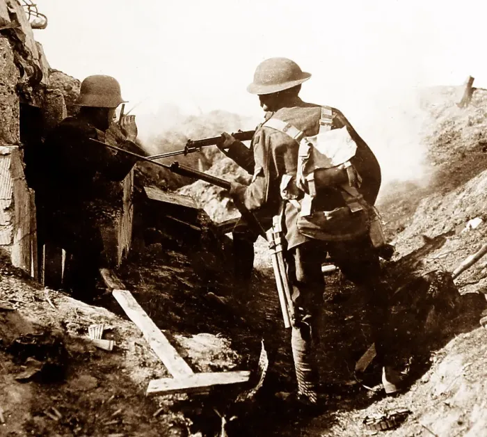 Framed Print : A captured German machine gunner at Croiselles - WW1 Framed Print : A captured German machine gunner at Croiselles - WW1