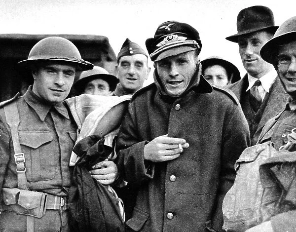 Captured German Pilot at Dover; Second World War, 1940