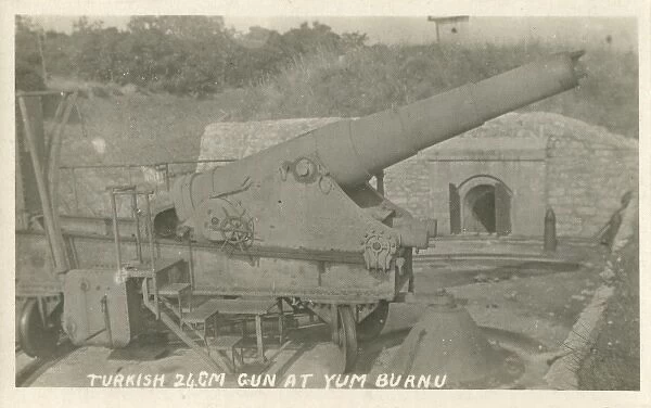 Captured Turkish 24cm gun gun at Yum Burnu
