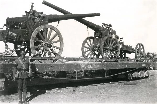 Captured Turkish guns from Gaza, WW1