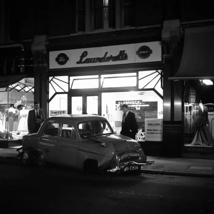 Framed Print : A car crash in South-East London Framed Print : A car crash in South-East London