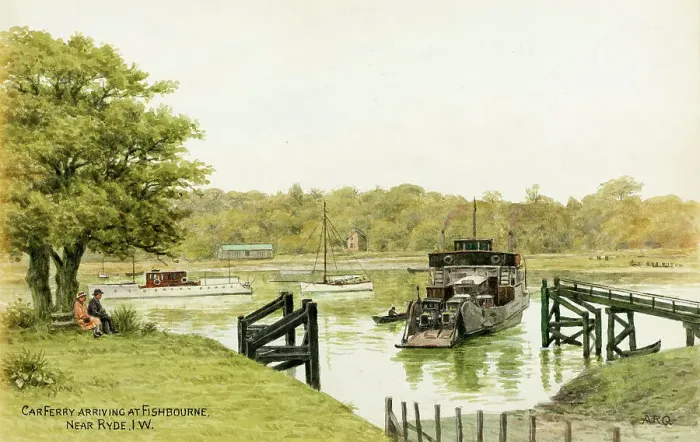 Framed Print : Car ferry arriving at Fishbourne, near Ryde, Isle of Wight Framed Print : Car ferry arriving at Fishbourne, near Ryde, Isle of Wight