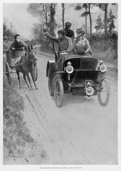 Car Startles Horse 1900