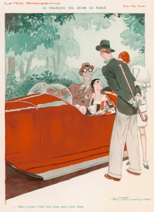 Framed Print : CAR TALK 1929 Framed Print : CAR TALK 1929