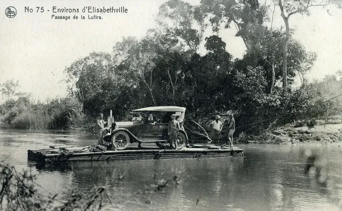Framed Print : Car transported across the Lufira River, Lubumbashi, Congo Framed Print : Car transported across the Lufira River, Lubumbashi, Congo