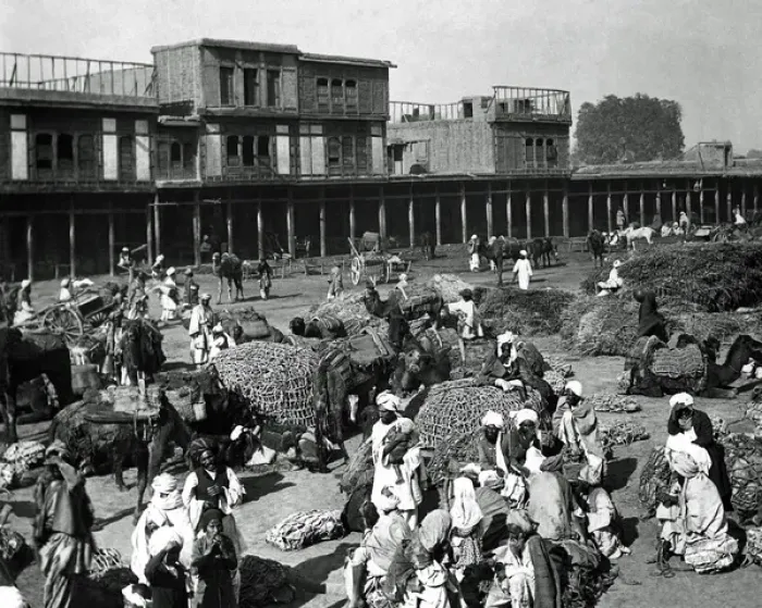 Framed Print : Caravan Halt, Peshawar, India (now in Pakistan) Framed Print : Caravan Halt, Peshawar, India (now in Pakistan)