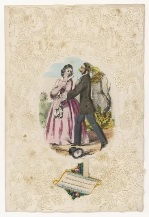Framed Print : Card with Lovers Framed Print : Card with Lovers