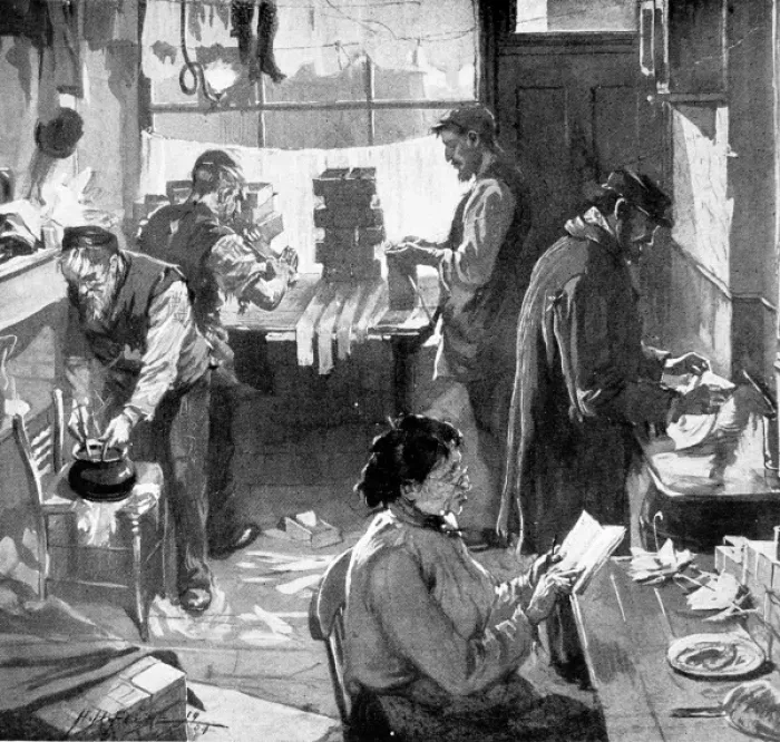 Framed Print : A Cardboard Box Factory in Commercial Road, London, 1904 Framed Print : A Cardboard Box Factory in Commercial Road, London, 1904
