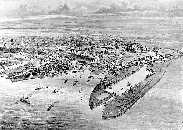 Cardiff Docks, Wales, 1907