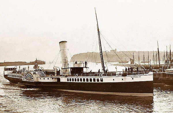 Cardiff - Paddle steamer Westward Ho Victorian period