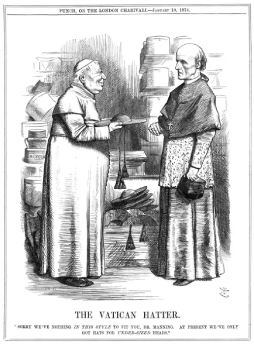 Framed Print : Cardinal Manning & Pope