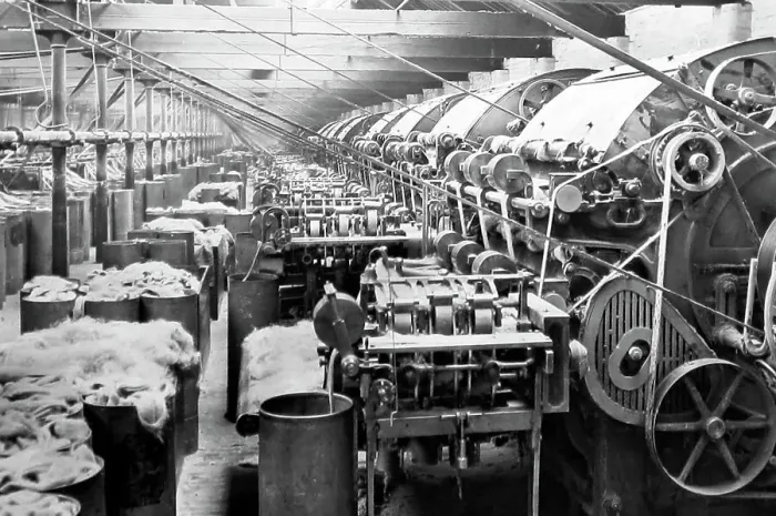 Framed Print : Carding machines, Textile Mill Framed Print : Carding machines, Textile Mill