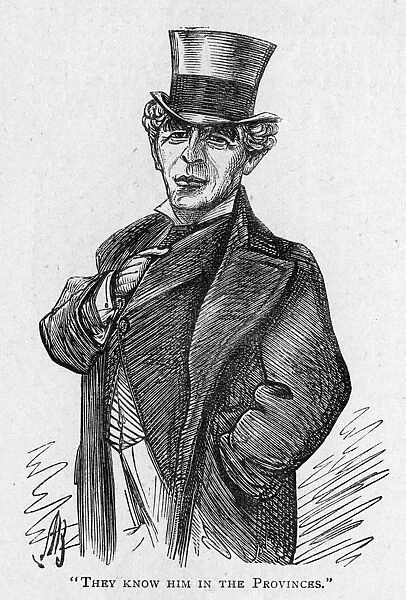 Caricature of the actor Barry Sullivan