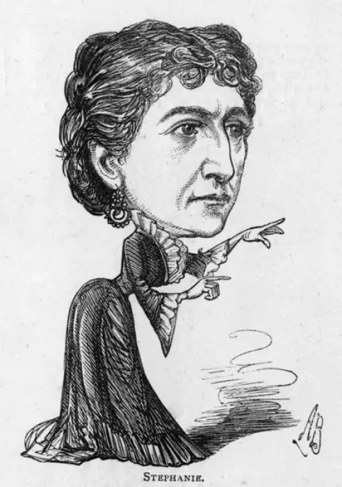 Framed Print : Caricature of the actress Dame Genevieve Ward Framed Print : Caricature of the actress Dame Genevieve Ward