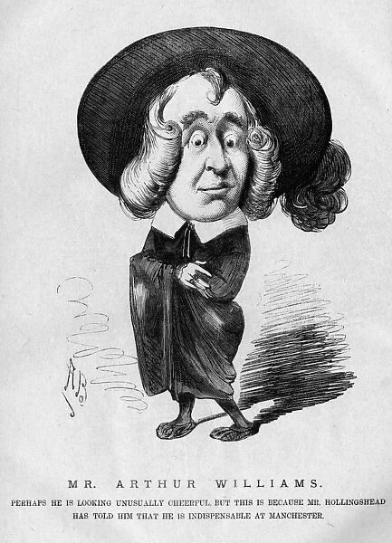 Caricature of Arthur Williams, actor, playwright and singer