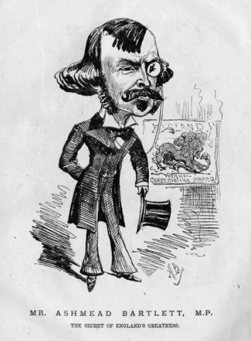 Framed Print : Caricature of Ashmead Bartlett, Conservative MP Framed Print : Caricature of Ashmead Bartlett, Conservative MP