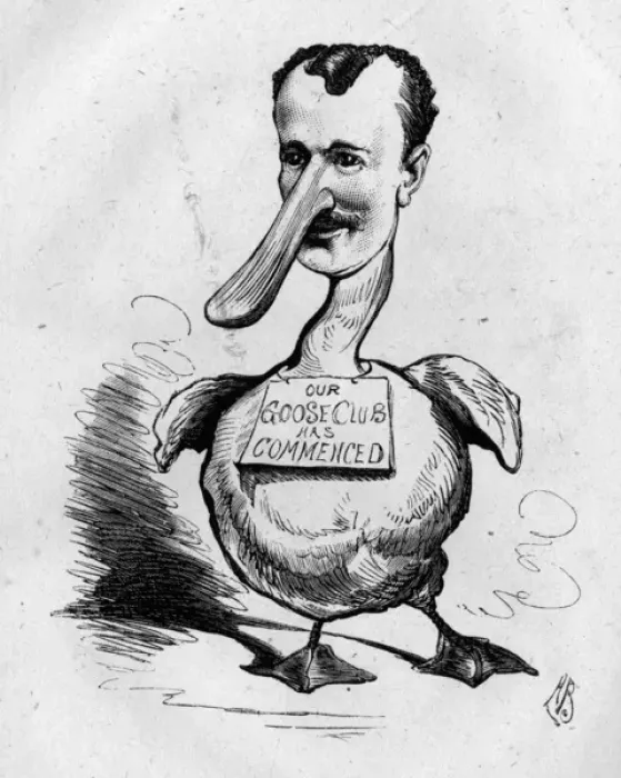 Framed Print : Caricature of Augustus Harris, British actor and dramatist