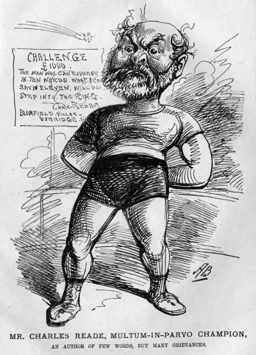 Framed Print : Caricature of Charles Reade, novelist and dramatist Framed Print : Caricature of Charles Reade, novelist and dramatist