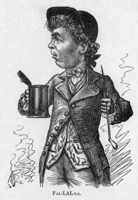Framed Print : Caricature of the comic actor Lionel Brough