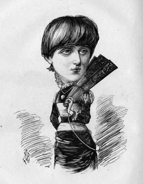 Framed Print : Caricature of Connie Gilchrist, actress, dancer and singer Framed Print : Caricature of Connie Gilchrist, actress, dancer and singer