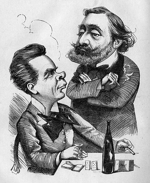 Caricature of Coquelin and Gambetta
