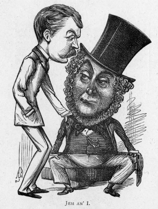 Framed Print : Caricature of David James and Thomas Thorne Framed Print : Caricature of David James and Thomas Thorne