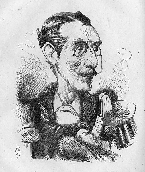 Caricature of Earl Dunraven, theatre patron
