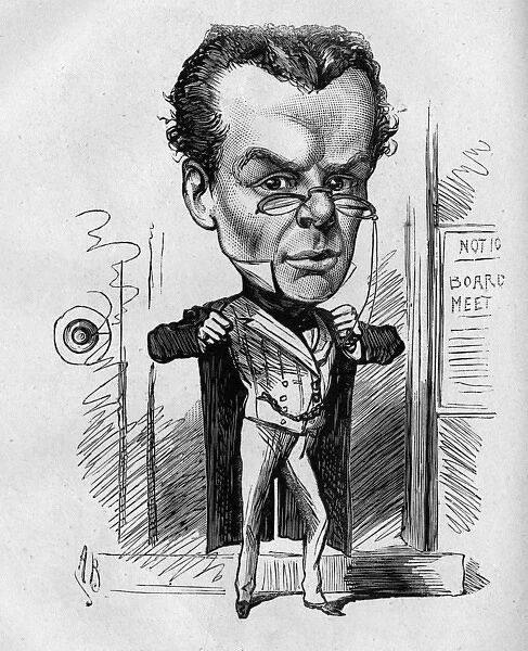 Caricature of Edward Terry, actor and theatre manager