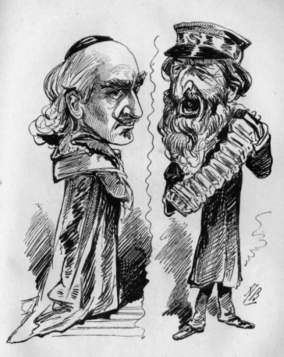 Framed Print : Caricature of Edwin Booth and William Booth Framed Print : Caricature of Edwin Booth and William Booth