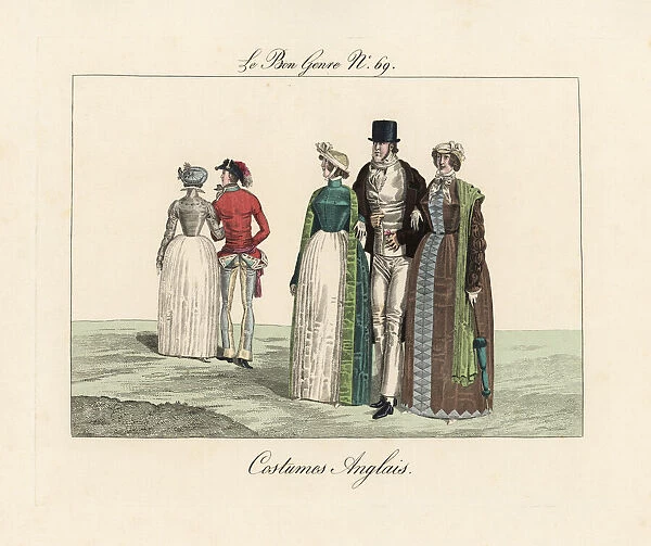 Caricature of English fashions in Paris, 1814
