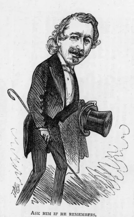 Framed Print : Caricature of the English writer E L Blanchard Framed Print : Caricature of the English writer E L Blanchard
