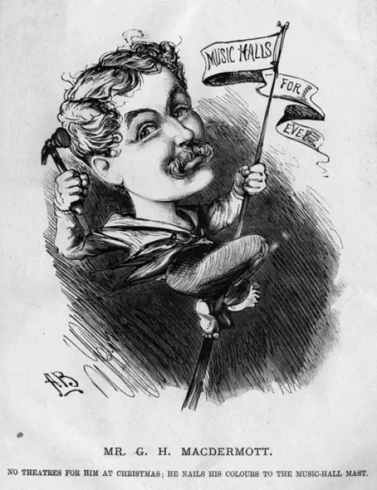 Framed Print : Caricature of G H MacDermott, English music hall singer Framed Print : Caricature of G H MacDermott, English music hall singer
