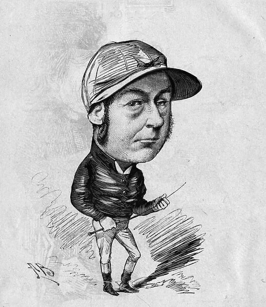 Caricature of George Fordham, flat race jockey